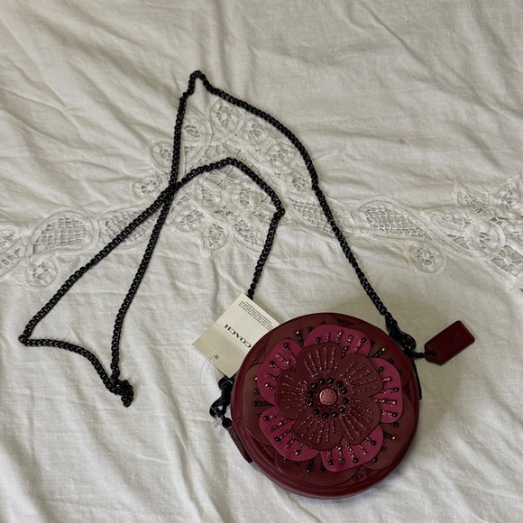 ⚜️ Coach Tea Rose Crossbody Mini Bag Purse NWT - Picture 2 of 15